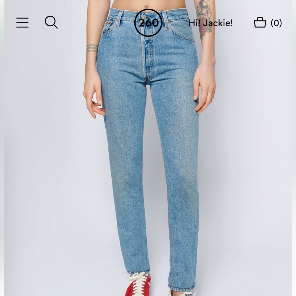 BNWT RE/DONE X Levi’s Womens vintage High Rise Skinny jeans - Picture 12 of 12